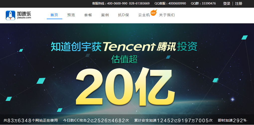 通过加速乐加速网站。